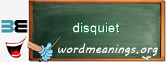 WordMeaning blackboard for disquiet